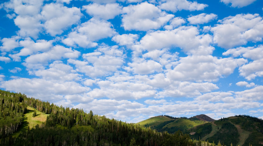 Park City, Utah happy clouds