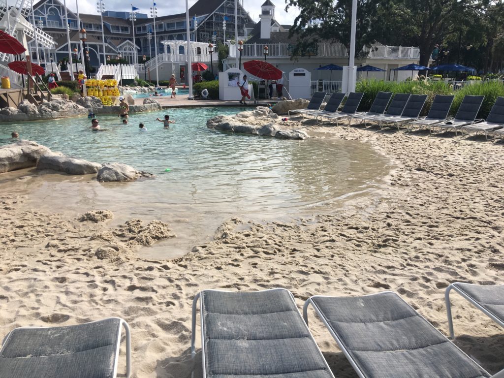 sand beach swimming pool