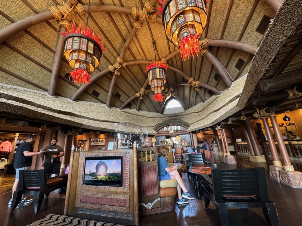 The Beautiful Kidani Village Lobby at Animal Kingdom Lodge