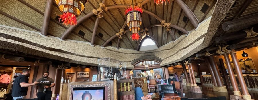 The Beautiful Kidani Village Lobby at Animal Kingdom Lodge