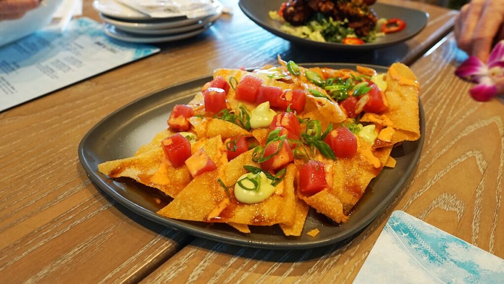 Ahi Tuna Crisps Outside Bar at Wailulu Bar & Grill at the Island Tower at Disney's Polynesian